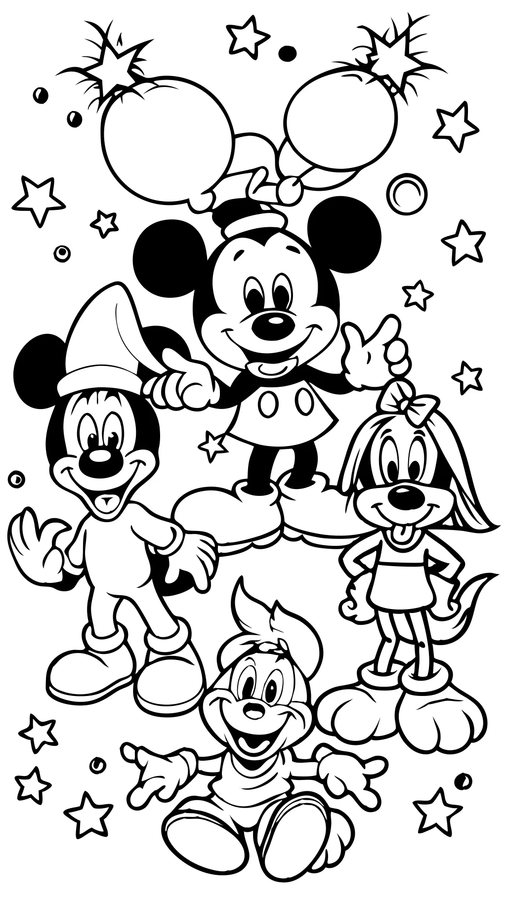 pages à colorier Mickey Mouse Friends